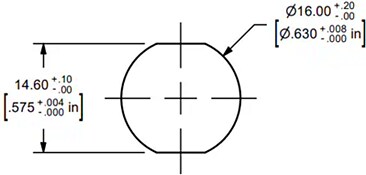 Mechanical Drawing - E-Switch PVB3 Anti-Vandal Switches